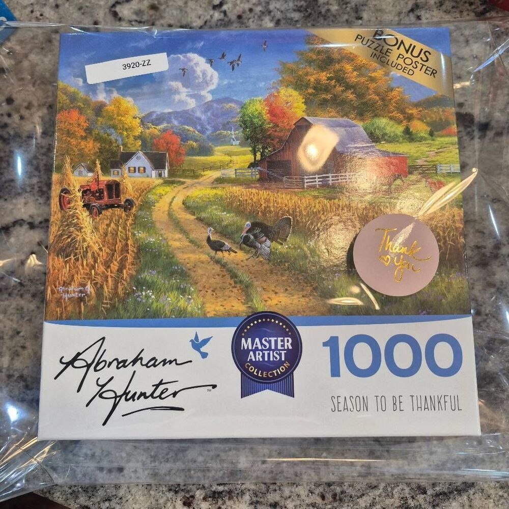 Rose Art Master Artist Collection Abraham Hunter Season to be Thankful 1000 pc J - Picture 6 of 11